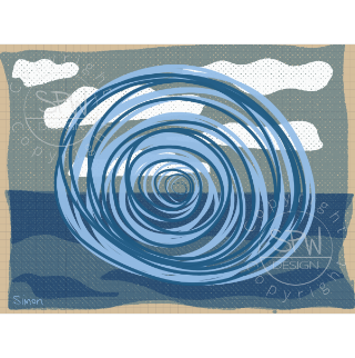 Abstract Round Hay Bale